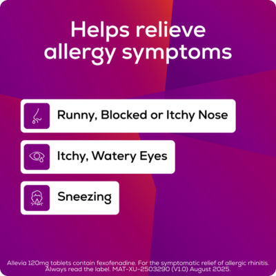Hayfever & Allergy Relief- 120mg Fexofenadine – 7 Tablets thumbnail 4