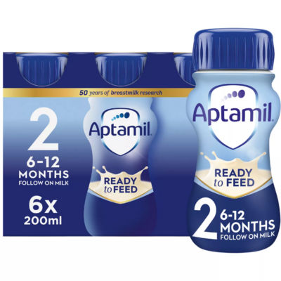 2 Follow On Baby Milk Ready to Drink Liquid Formula, 6-12 Months, 200 ml, Pack of 6 thumbnail 2