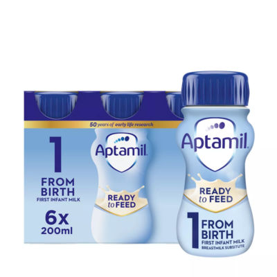 1 First Infant Baby Milk Liquid Formula, Ready to Feed Multipack, from Birth, 6x200ml thumbnail 2