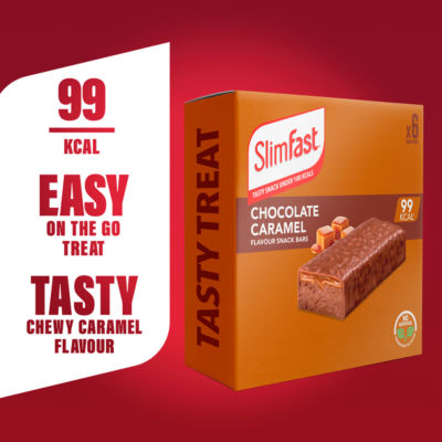SlimFast Snack Bars, Chocolate Caramel Flavour, 6 bars, 25g thumbnail 3