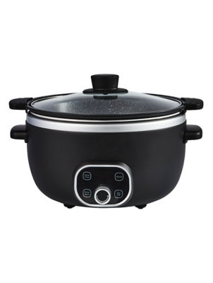 6L Digital Black & Brass Slow Cooker thumbnail 2