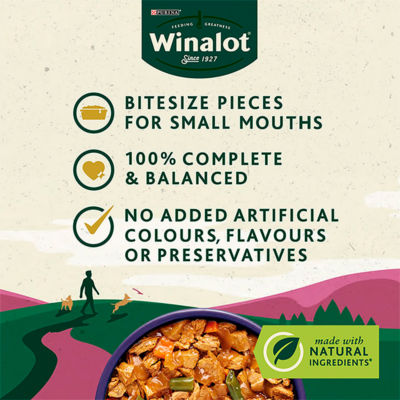 WINALOT Meaty Chunks Small Dog Mixed in Jelly Wet Dog Food 12x85g thumbnail 4