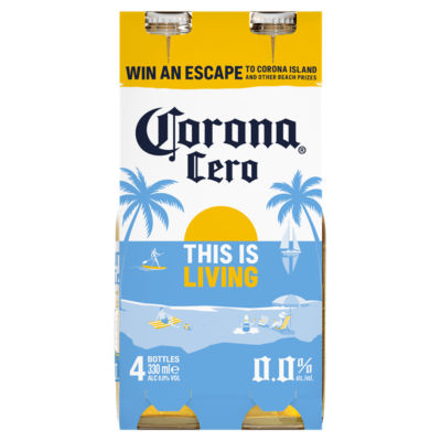 Cero 0% Alcohol Free Premium Lager Beer Bottles 4x330ml