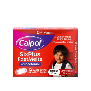 Calpol SixPlus Fastmelts Tablets Strawberry 6+ Years