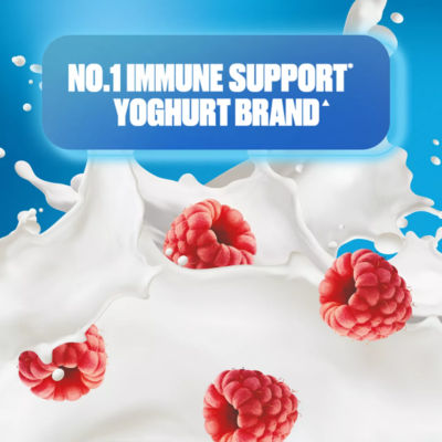 Raspberry Fat Free Immune Support Yoghurt Drink Multipack 8x100g thumbnail 4