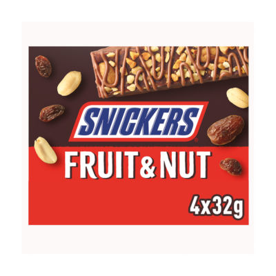 Fruit & Nut Milk Chocolate Snack Bars Multipack, 4x32g thumbnail 2