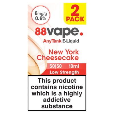 AnyTank E-Liquid New York Cheesecake 50/50 2 x 10ml thumbnail 2