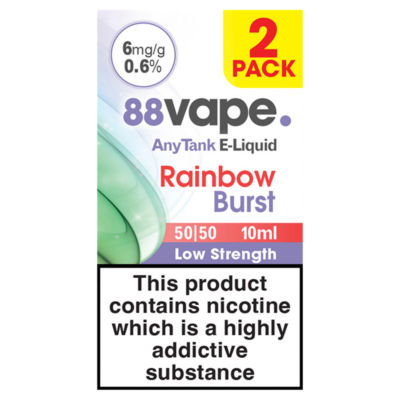 2 Any Tank E-Liquid Rainbow Burst 50/50 10ml thumbnail 2