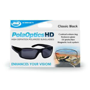PolaOptics HD Sunglasses - High-definition polarized sunglasses with built-in magnetic clip