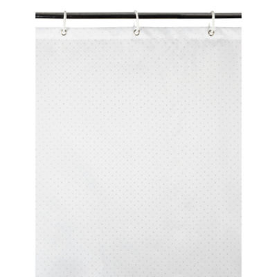 White Glitter Shower Curtain thumbnail 2