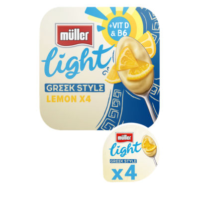 Light Greek Style Lemon Yogurt 4 x 115g thumbnail 2