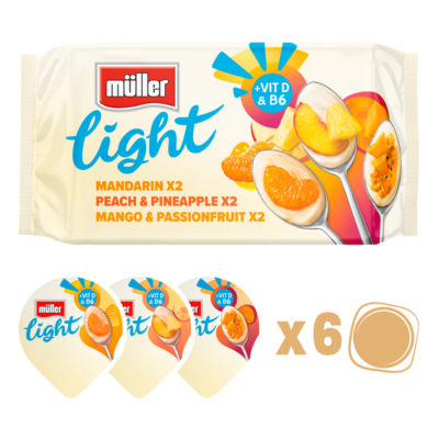 Mandarin, Peach & Pineapple and Mango & Passionfruit Fat Free Yogurts thumbnail 2