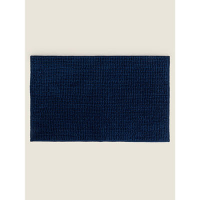 Blue Chenille Bath Mat