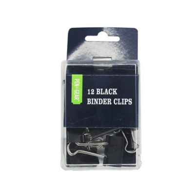 Black Binder Clips 12 Pack