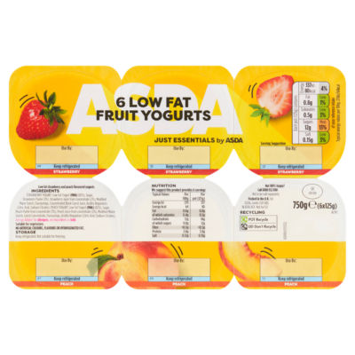 Low Fat Fruit Yogurts 6 x 125g (750g) thumbnail 2