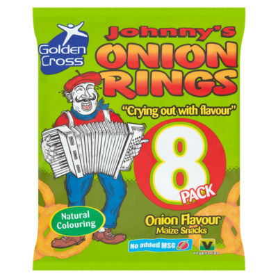 Johnny's Onion Rings Onion Flavour Maize Snacks 8 x 12g thumbnail 2