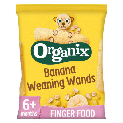 Organix Banana Weaning Wands Organic Baby Puffs 6 months+