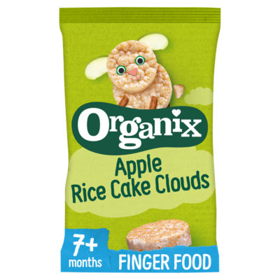 Organix Apple Rice Cake Clouds Organic Baby Snacks 7 months+