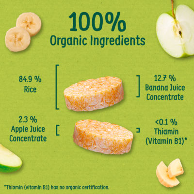 Banana Rice Cake Clouds Organic Baby Snacks 40g 7 months+ thumbnail 3