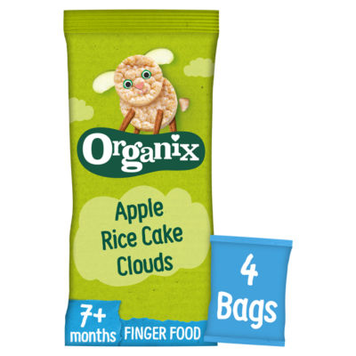 Organix Apple Rice Cake Clouds Organic Baby Snacks Multipack 7 months+