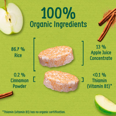 Apple Rice Cake Clouds Organic Baby Snacks Multipack 4x18g 7 months+ thumbnail 3