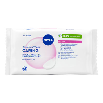 Caring 3-in-1 Cleansing Wipes for Dry Skin 25s thumbnail 2