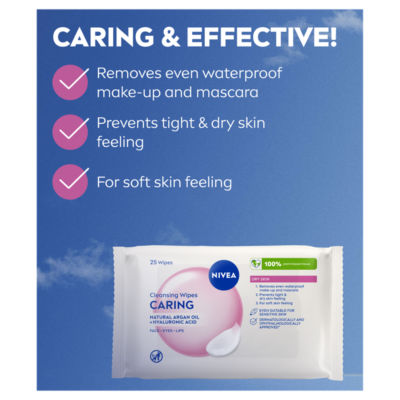 Caring 3-in-1 Cleansing Wipes for Dry Skin 25s thumbnail 3