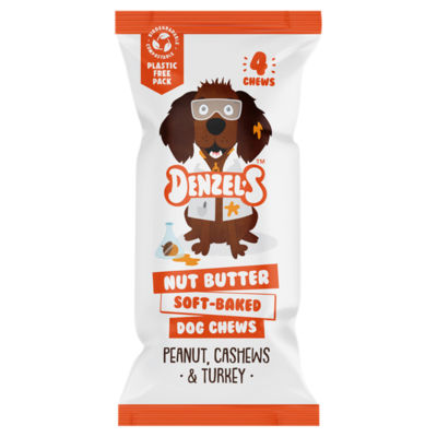 4 Nut Butter Soft-Baked Dog Chews Peanut, Cashews, & Turkey thumbnail 2