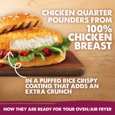 4 Chicken Quarter Pounders Burgers 454g thumbnail 3
