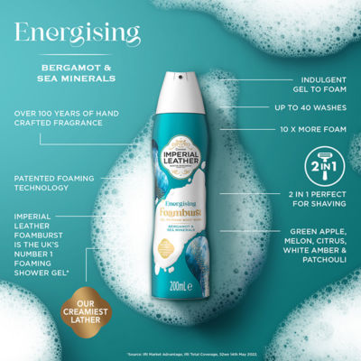 Bergamot & Sea Minerals Foamburst Gel to Foam Body Wash 200ml thumbnail 3
