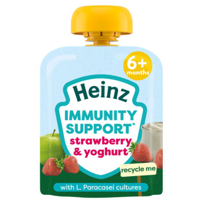 Baby Food Strawberry & Yoghurt Immunity Support Fruit Pouch 6+ Months 85g thumbnail 2