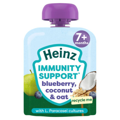 Baby Food Blueberry, Coconut & Oat Immunity Support fruit pouch 7+ Months 85G thumbnail 2