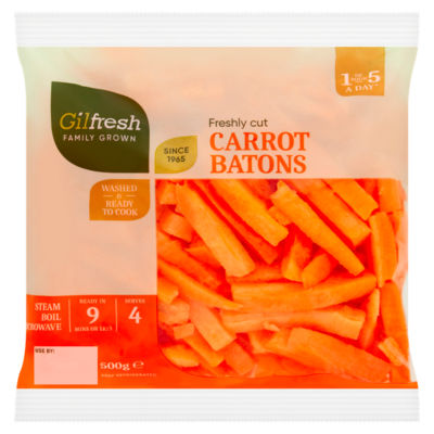 Freshly Cut Carrot Batons 500g