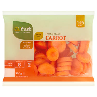 Family Grown Freshly Sliced Carrot 300g