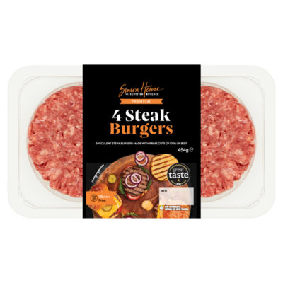 The Scottish Butcher 4 Premium Steak Burgers 454g