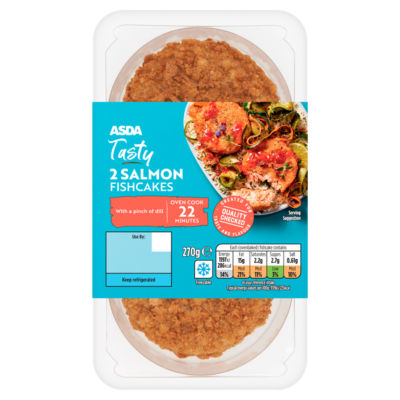 ASDA Tasty 2 Salmon Fishcakes 270g