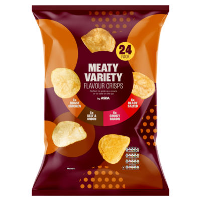 Meaty Variety Flavour Crisps 600g (24 x 25g) thumbnail 2
