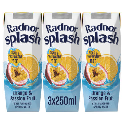 Orange & Passion Fruit Still Flavoured Spring Water 3 x 250ml