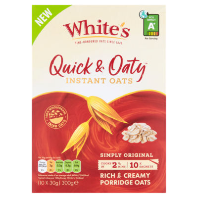 Quick & Oaty Instant Oats Simply Original 10 x 30g (300g) thumbnail 2