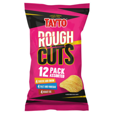 Rough Cuts Assorted Flavour Ridged Potato Crisps 12 x 25g