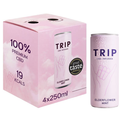 CBD Infused Elderflower Mint Soft Drink Multipack 4 x 250ml thumbnail 2