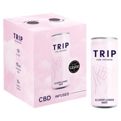 CBD Infused Elderflower Mint Soft Drink Multipack 4 x 250ml thumbnail 3
