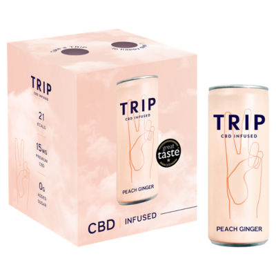 CBD Infused Peach Ginger Soft Drink Multipack 4 x 250ml thumbnail 3