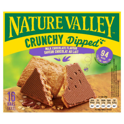 Crunchy Dipped With Milk Chocolate Flavour Cereal Bars 8 X 20G thumbnail 2