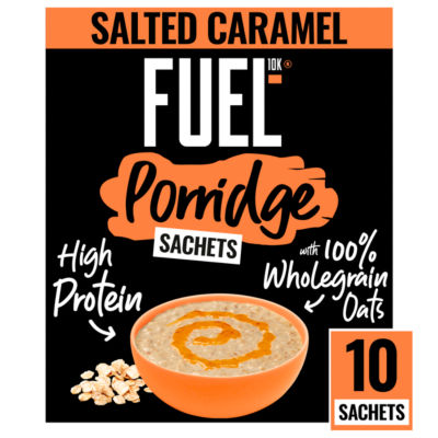 FUEL 10K Salted Caramel Protein Porridge Oat Cereal Sachets