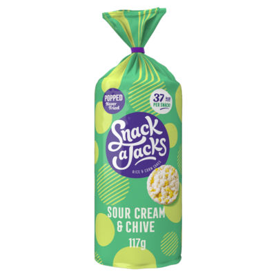 Sour Cream & Chive Snacks Rice Cakes Sharing Crisps 117g
