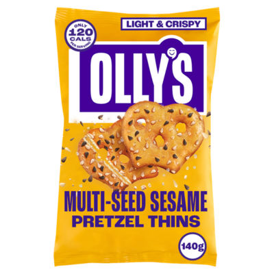 Multi-Seed Sesame Oven-Baked Pretzel Thins 140g thumbnail 2
