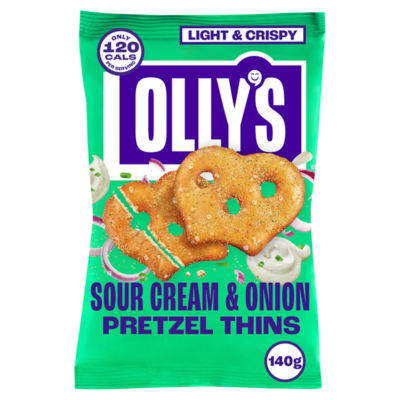 Sour Cream & Onion Oven-Baked Pretzel Thins 140g thumbnail 2