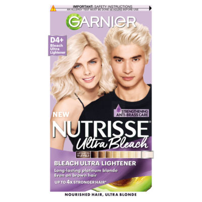 Nutrisse Ultra Bleach Dye, 4X Stronger, Vegan, D4+ Platinum Blonde for intense lift. thumbnail 2