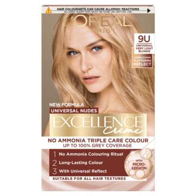 Excellence Nudes 9U Very Light Blonde: Flattering, Grey Coverage, for a natural tone. thumbnail 2